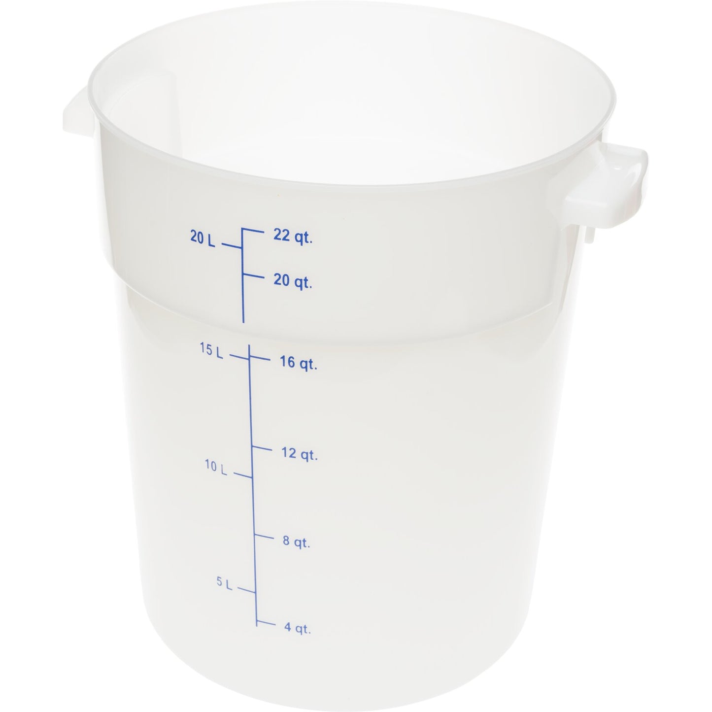 Carlisle 1097902 22 Qt White Round Polyethylene StorPlus Food Storage Container