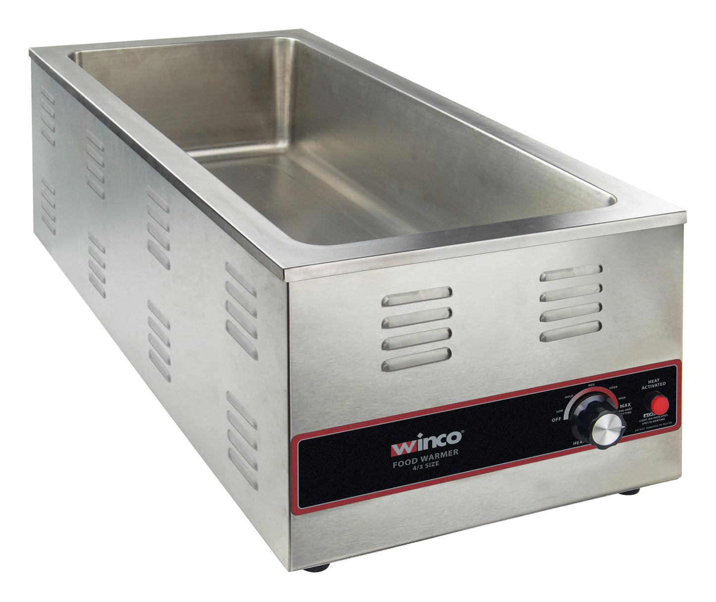 Winco FW-L600 4/3 Size Electric Food Warmer