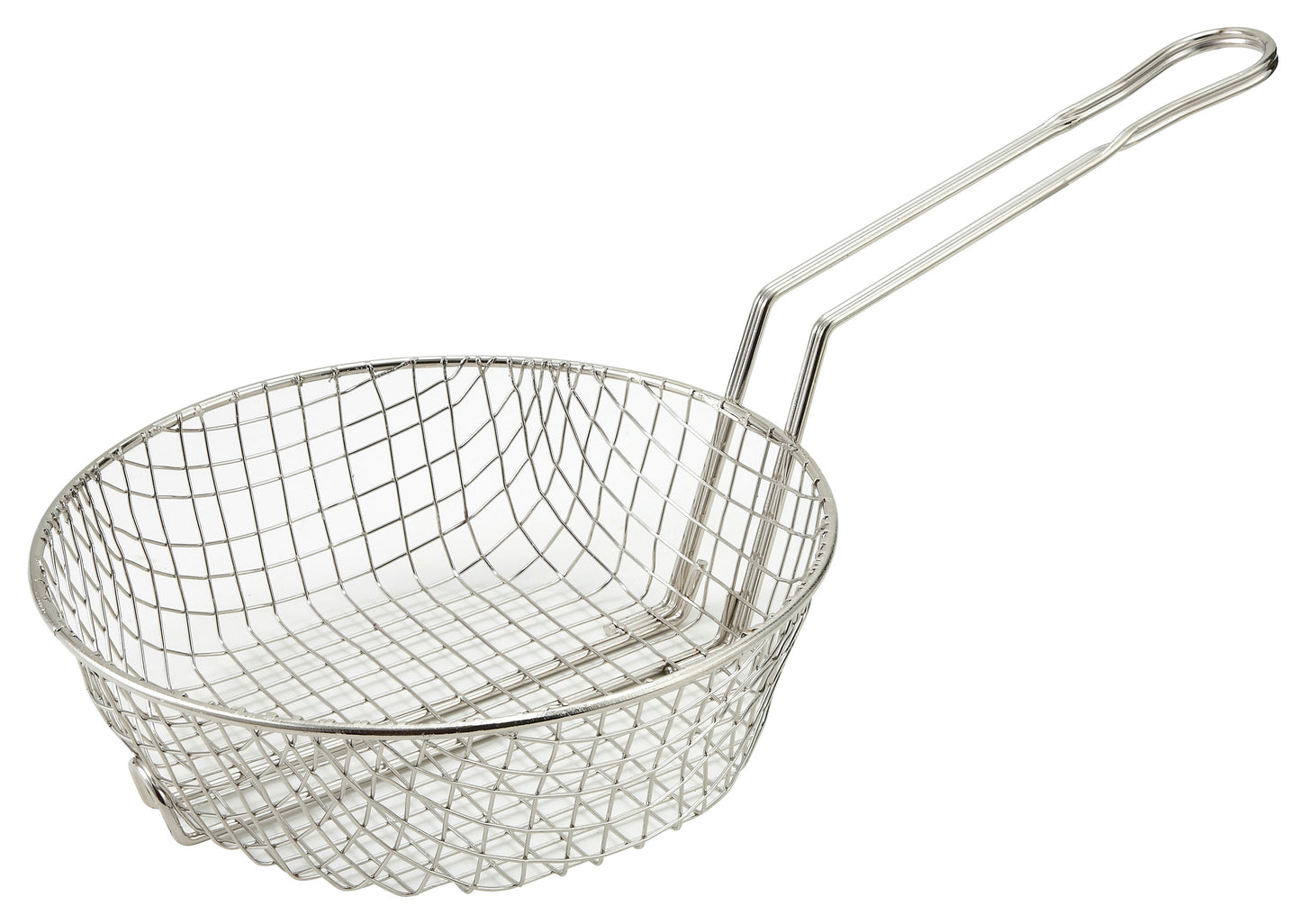 Winco MSB-08 8" Nickel-Plated Course Mesh Culinary Basket
