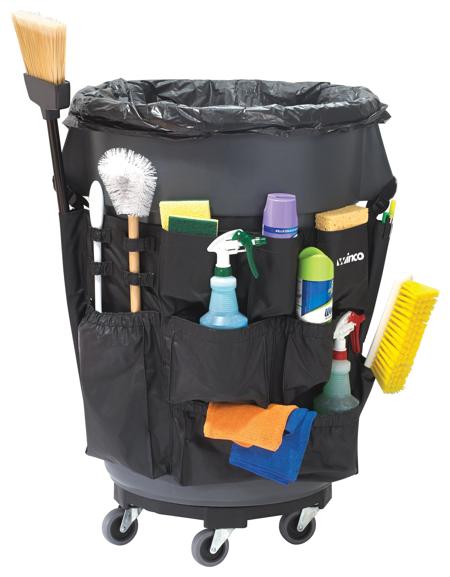 Winco JCB-2920 Black Nylon Adjustable Ties Caddy Bag