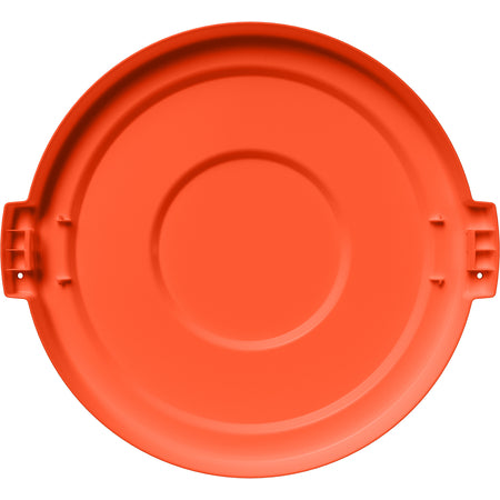Sparta 84104524 44 Gallon Orange Round Polyethylene Bronco Waste Bin Trash Container Lid