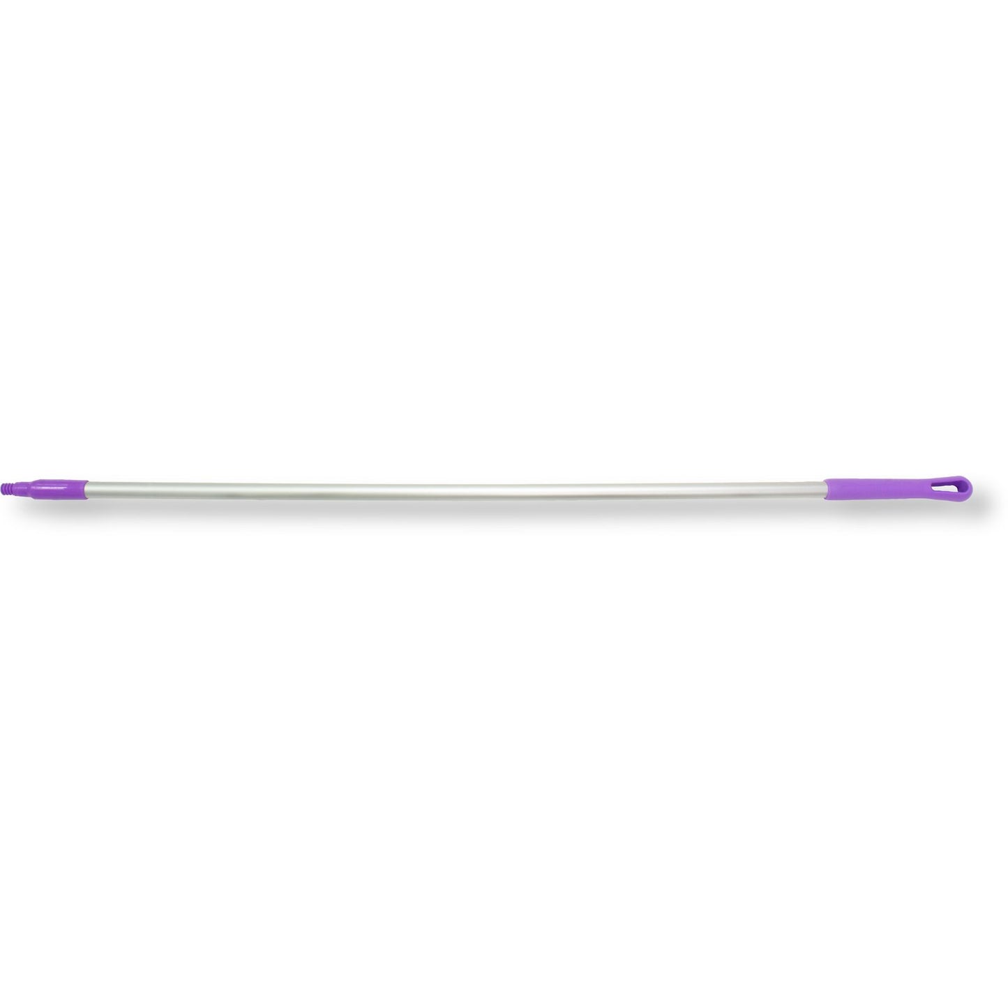 Carlisle 40226EC68 60" Purple Natural Aluminum Handle with Color-Coded Tip and Hang Up Cap
