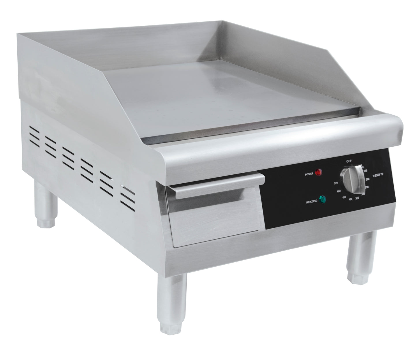 Omcan 43212 16-inch Electric Stainless Steel Countertop Griddle