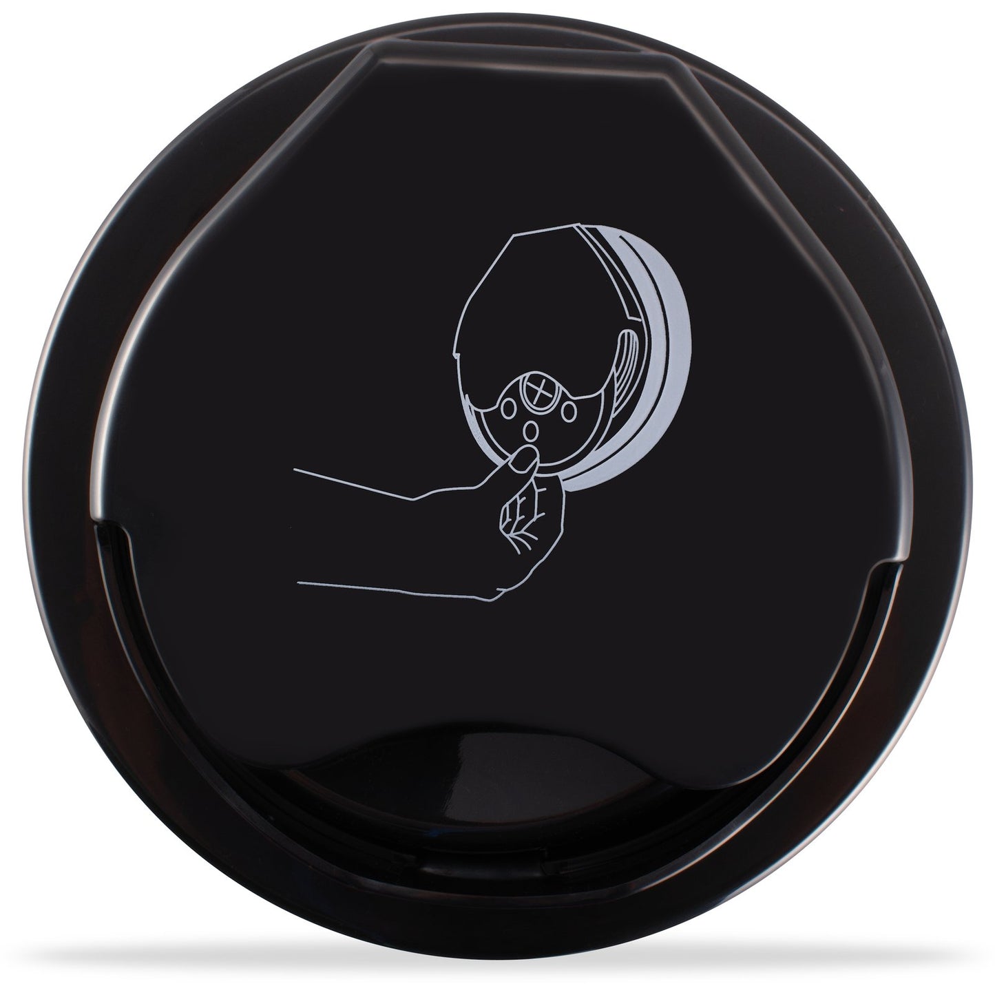 San Jamar L2400C Large Black In-counter EZ-Fit Lid Dispenser