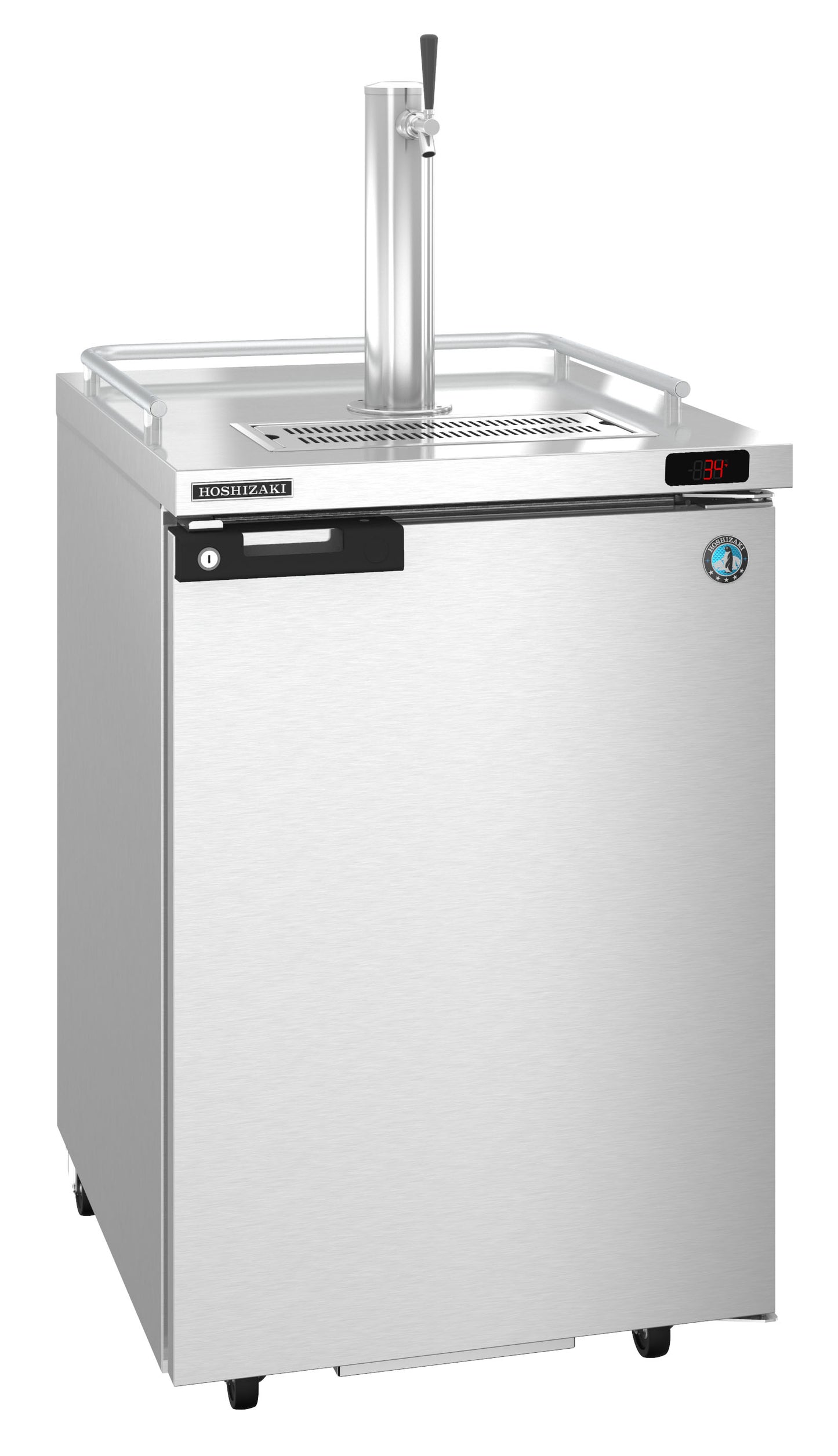Hoshizaki DD24-S One Section Stainless Steel Back Bar Direct Draw, Solid Door Refrigerator