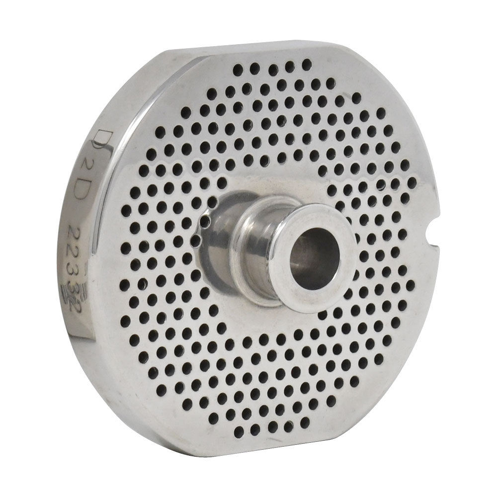 Omcan 11146 #22 One Notch/Two Flat Sides Stainless Steel Machine Plate with Hub, 2.38 mm (3/32")