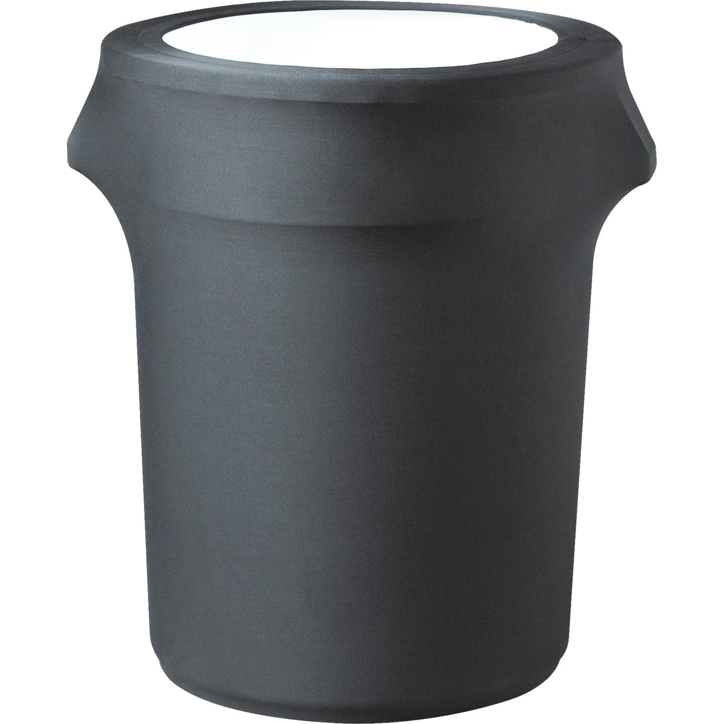 Snap Drape CN420WC55014 55 Gallon Black 88% Polyester/12%Spandex Blend Contour Waste Container Cover