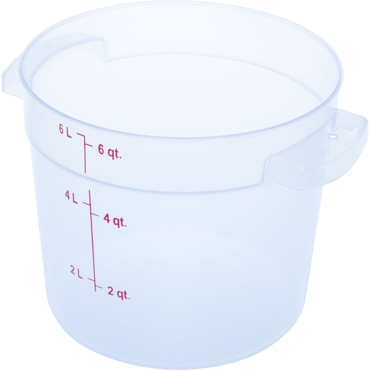 Carlisle 1096530 6 Qt Clear Round Polypropylene StorPlus Food Storage Container