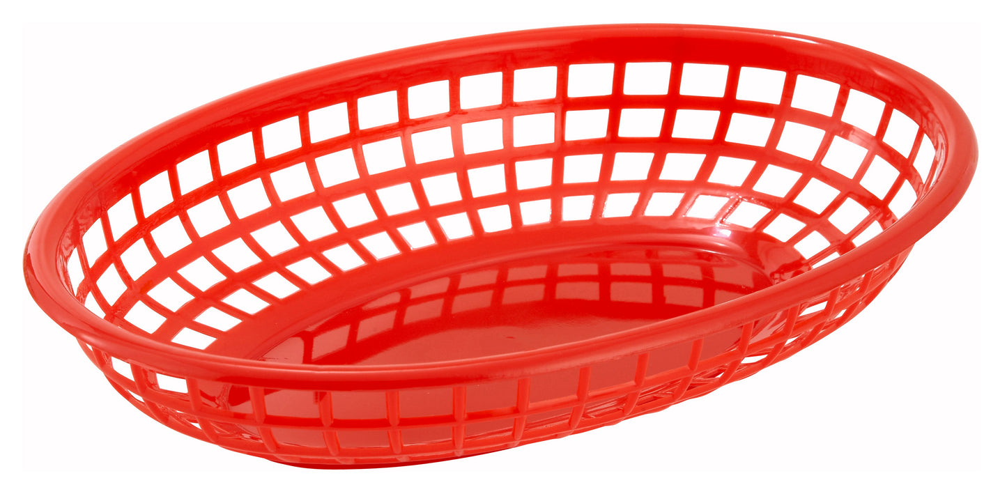 Winco PFB-10R 9-1/2" x 5" x 2" Red Fast Food Baskets