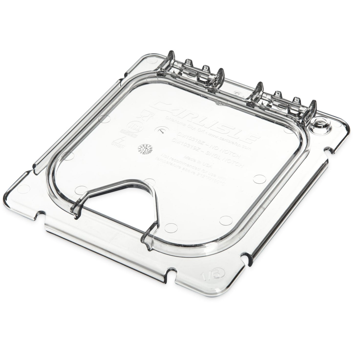 Carlisle CM10319Z07 1/6 Size Clear Coldmaster EZ Access Lid with Notch