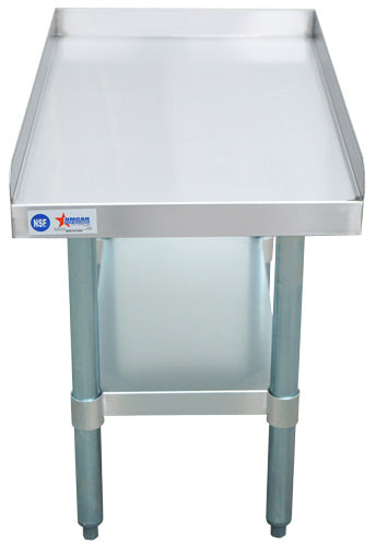 Omcan 22056 30" x 18" Stainless Steel Equipment Stand with Galvanized Undershelf and Legs