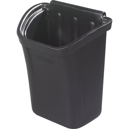 Carlisle CC11TH03 7 Gallon Black Polyethylene Bussing Cart Trash Bin