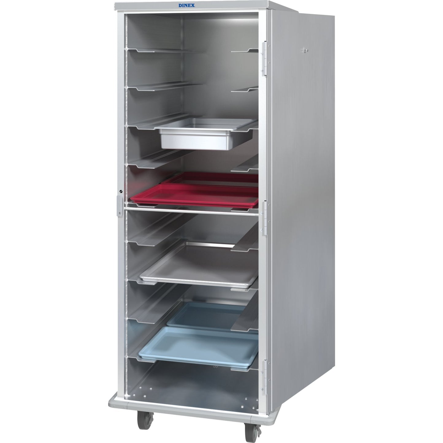 Dinex DXPAL1T1D10 10-Tray Aluminum Meal Delivery Cart