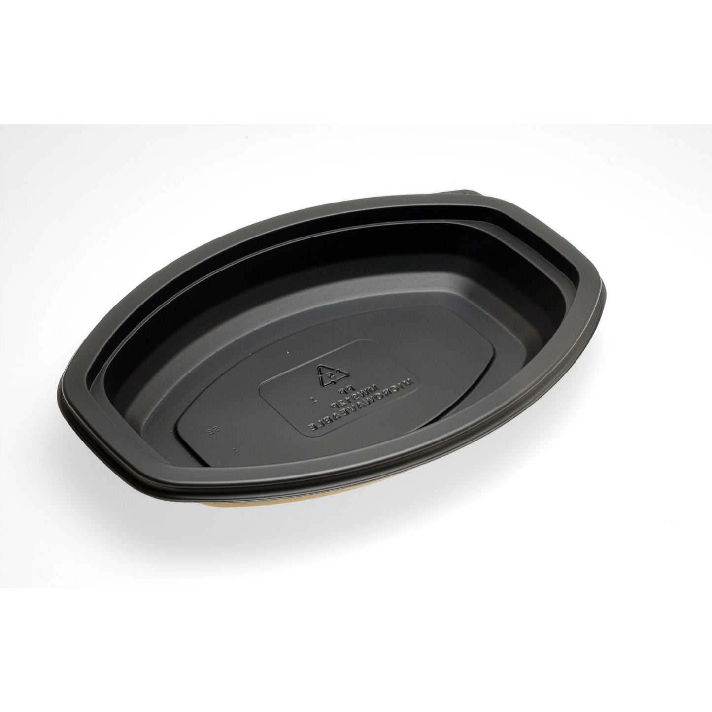 Proex DXMW912PBLK 12oz. Black Microwaveable Oval Casserole Container (250/cs)