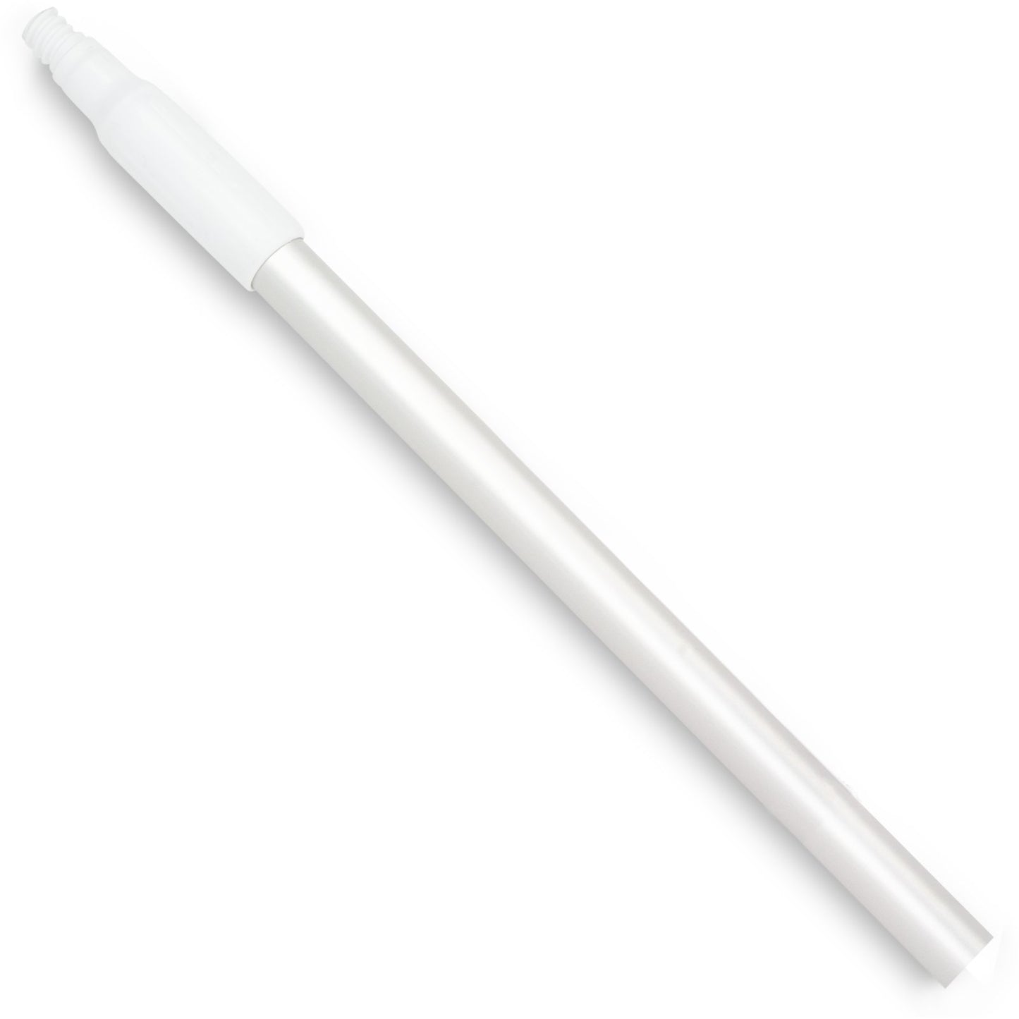 Carlisle 40216EC02 48" White Natural Aluminum Handle with Color-Coded Tip and Hang Up Cap
