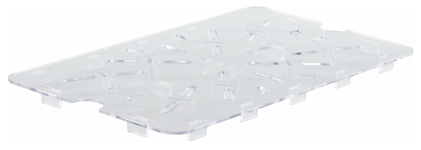 Winco PFSH-DS 12" x 18" Clear Polycarbonate Drain Shelf for PFSH-series