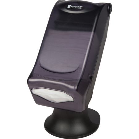 Carlisle H5005STBK 450 Napkin Black Venue Napkin Dispenser with Stand, Fullfold Control Face