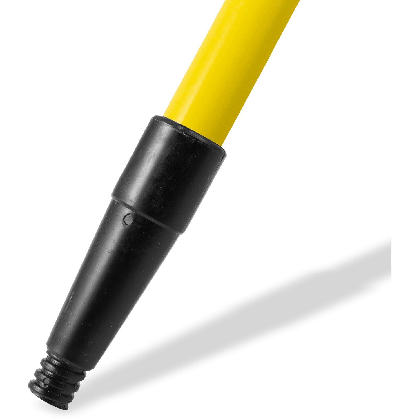 Carlisle 4022004 60" Yellow Fiberglass Sparta Spectrum Tapered/Threaded Handle