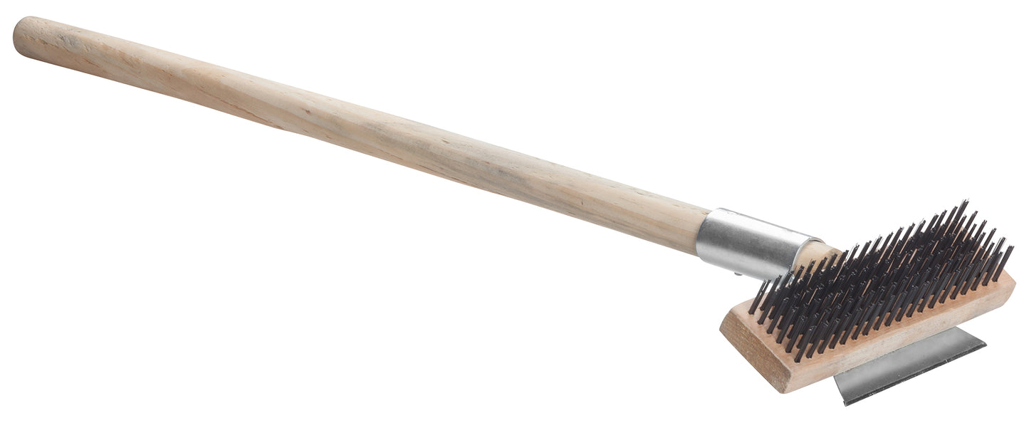 Winco BR-27 27" Wooden Handle Pizza Oven Scraper