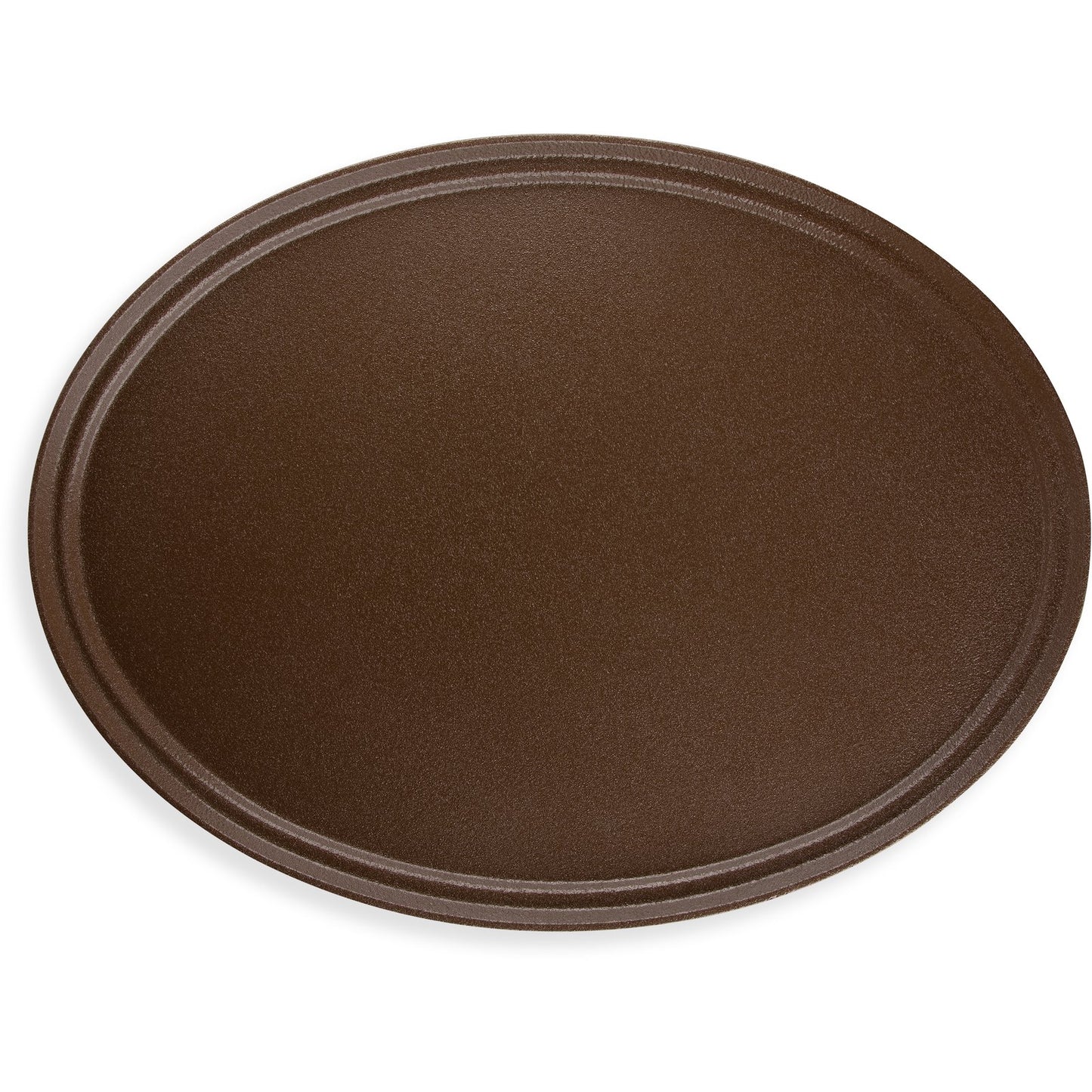 Carlisle 3100GR2076 31" x 24" Brown Oval Griptite 2 Tray