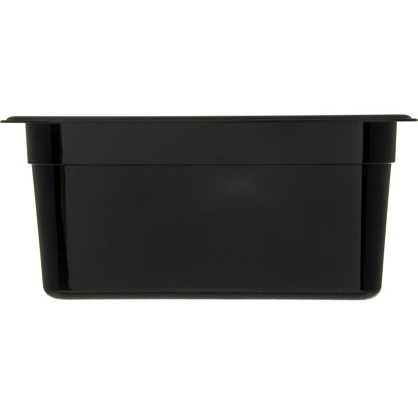 Carlisle 3066203 1/3 Size Black Polycarbonate StorPlus Food Pan, 6" Deep