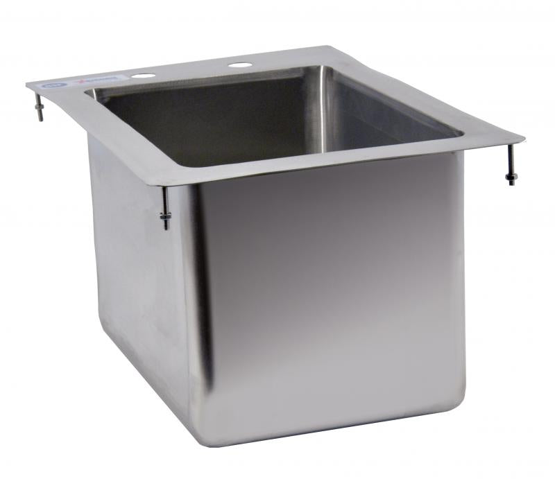 Omcan 39780 10" x 14" x 10" Single Stainless Steel Drop in Sink with Flat Top