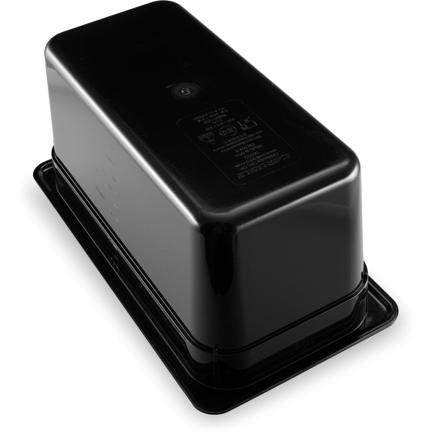 Carlisle 3086203 1/3 Size Black High Heat Plastic StorPlus Food Pan, 6" Deep