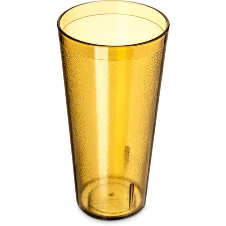 Carlisle 5224-8113 24 oz Amber SAN Stackable Tumbler - Cash & Carry (6/pk)