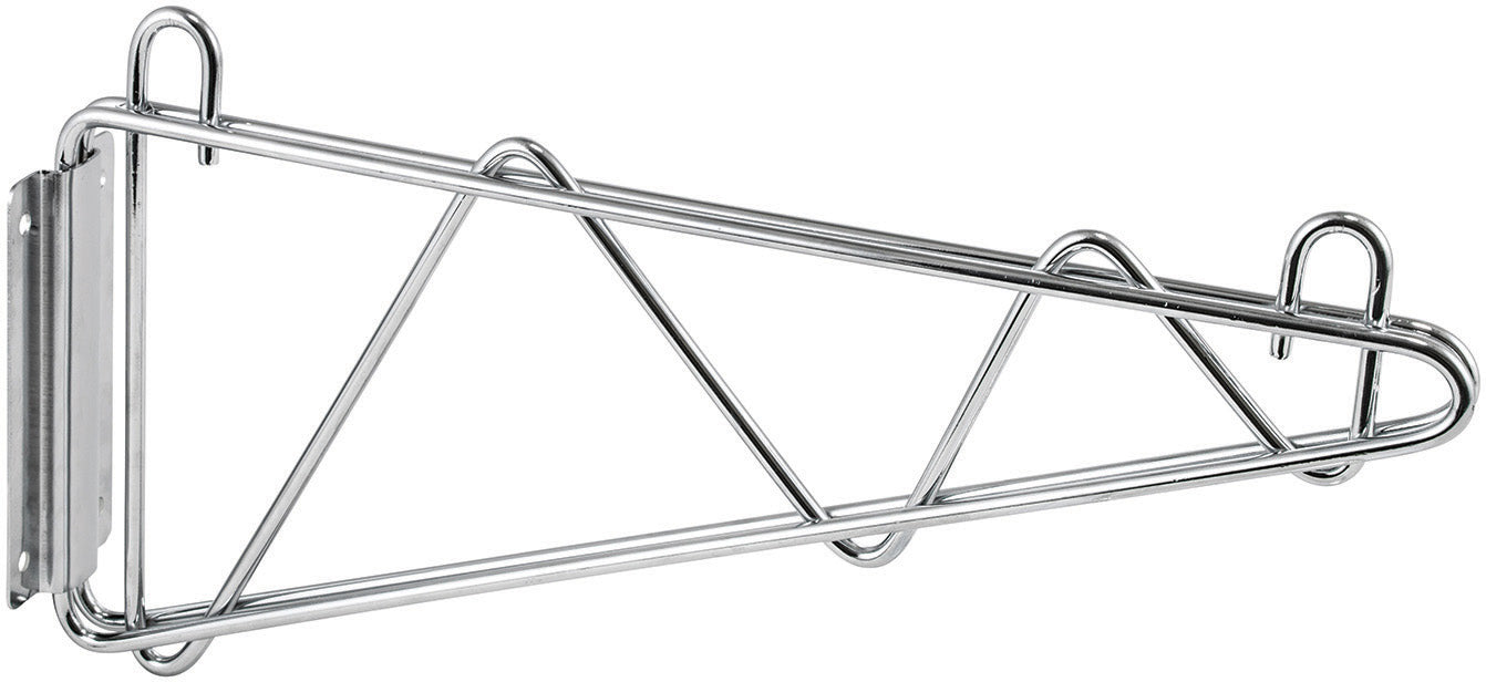 Winco VCB-18 18" Chrome-Plated Shelving Wall Mount Brackets (1 Pair)