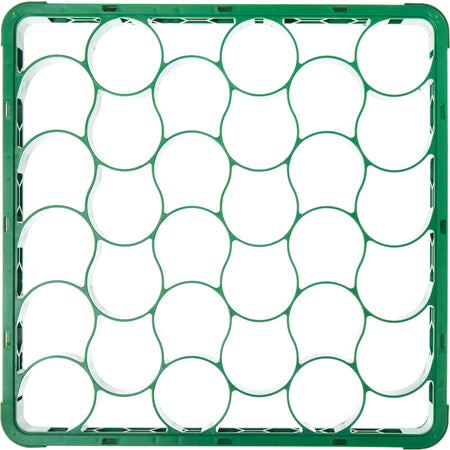 Carlisle REW30SC09 Green 30 Compartment Polypropylene OptiClean NeWave Color-Coded Short Glass Rack Extender
