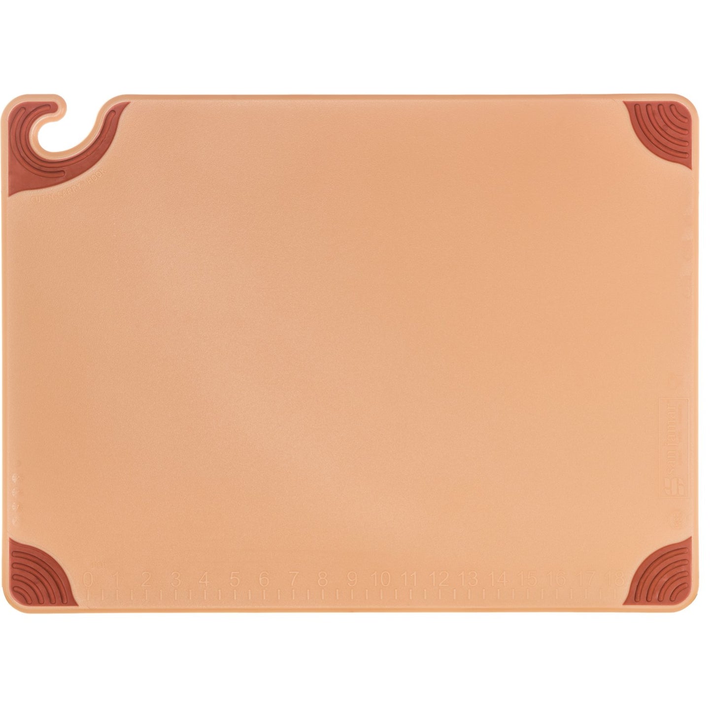 San Jamar CBG182412BR 18" x 24" x 0.5" Brown Saf-T-Grip Cutting Board