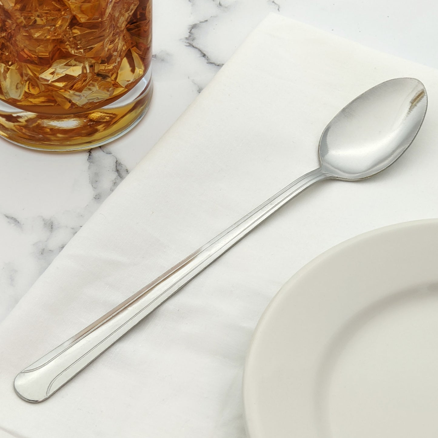 Winco 0001-02 Dominion Iced Teaspoon, 18/0 Medium Weight