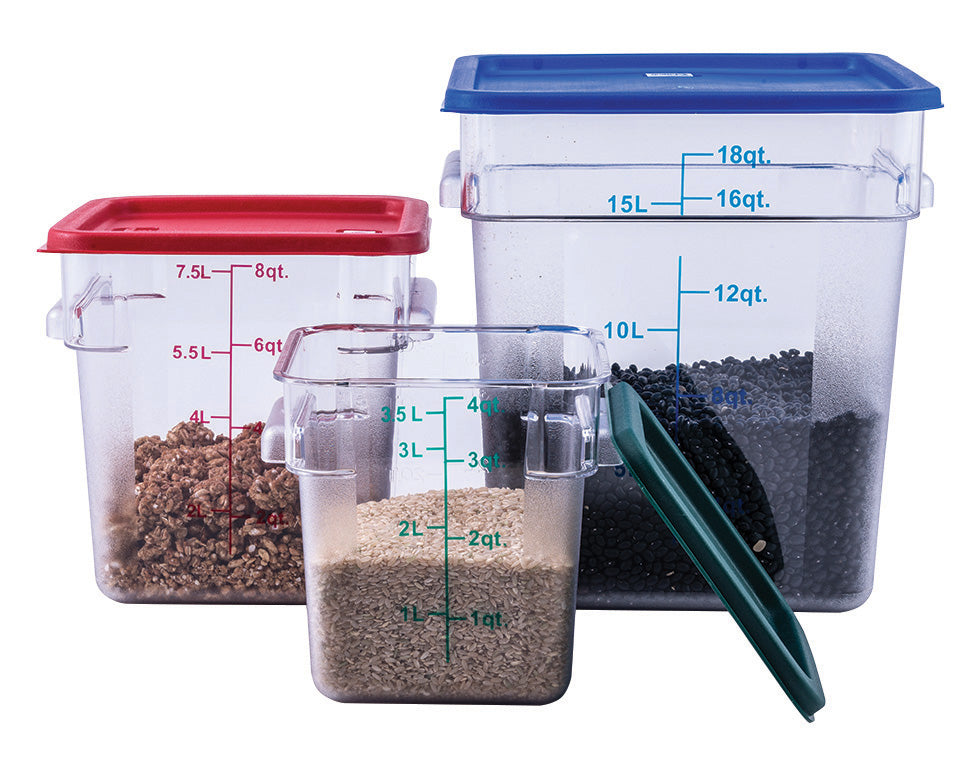 Winco PCSC-4C 4 Qt. Clear Polycarbonate Storage Container