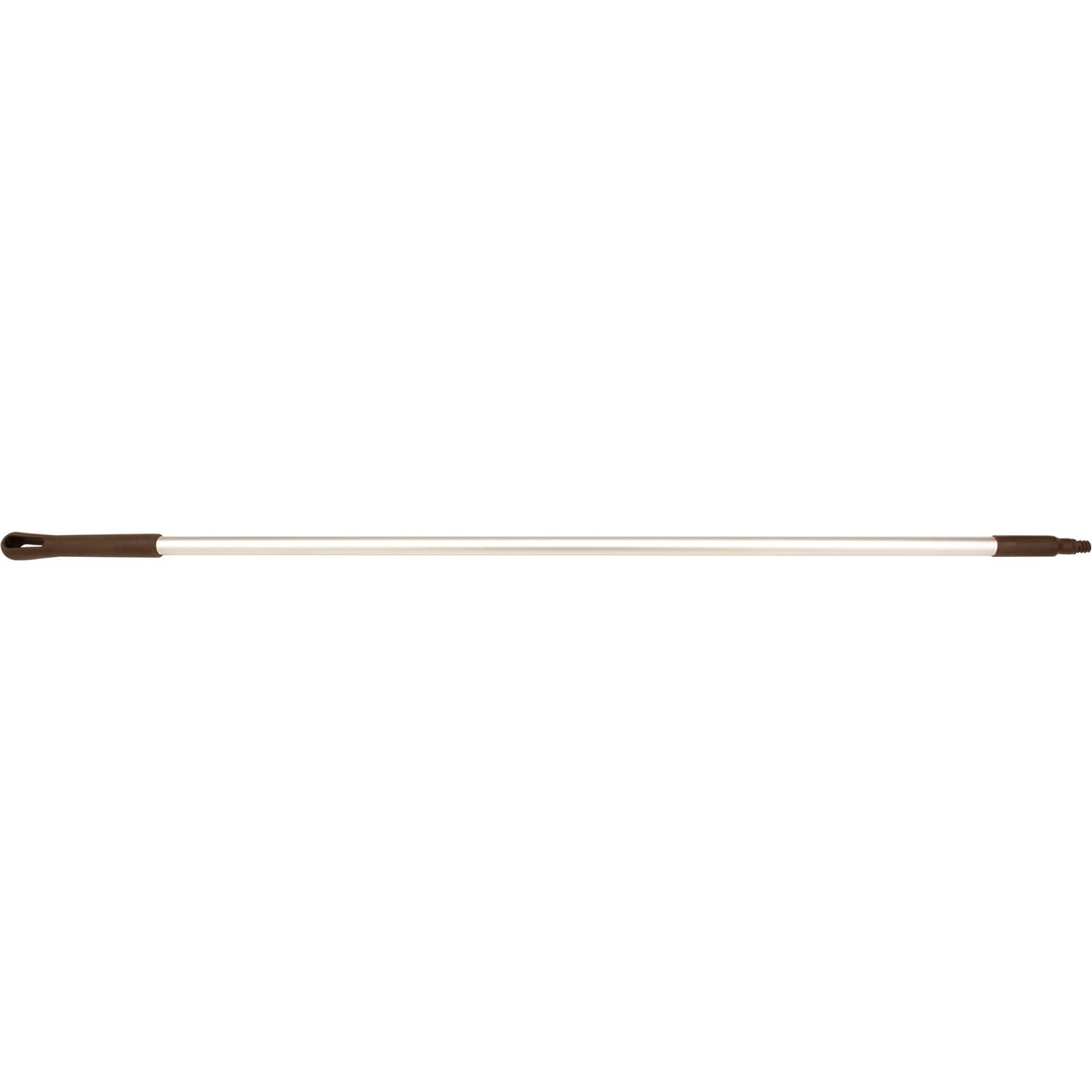 Carlisle 40226EC01 60" Brown Natural Aluminum Handle with Color-Coded Tip and Hang Up Cap