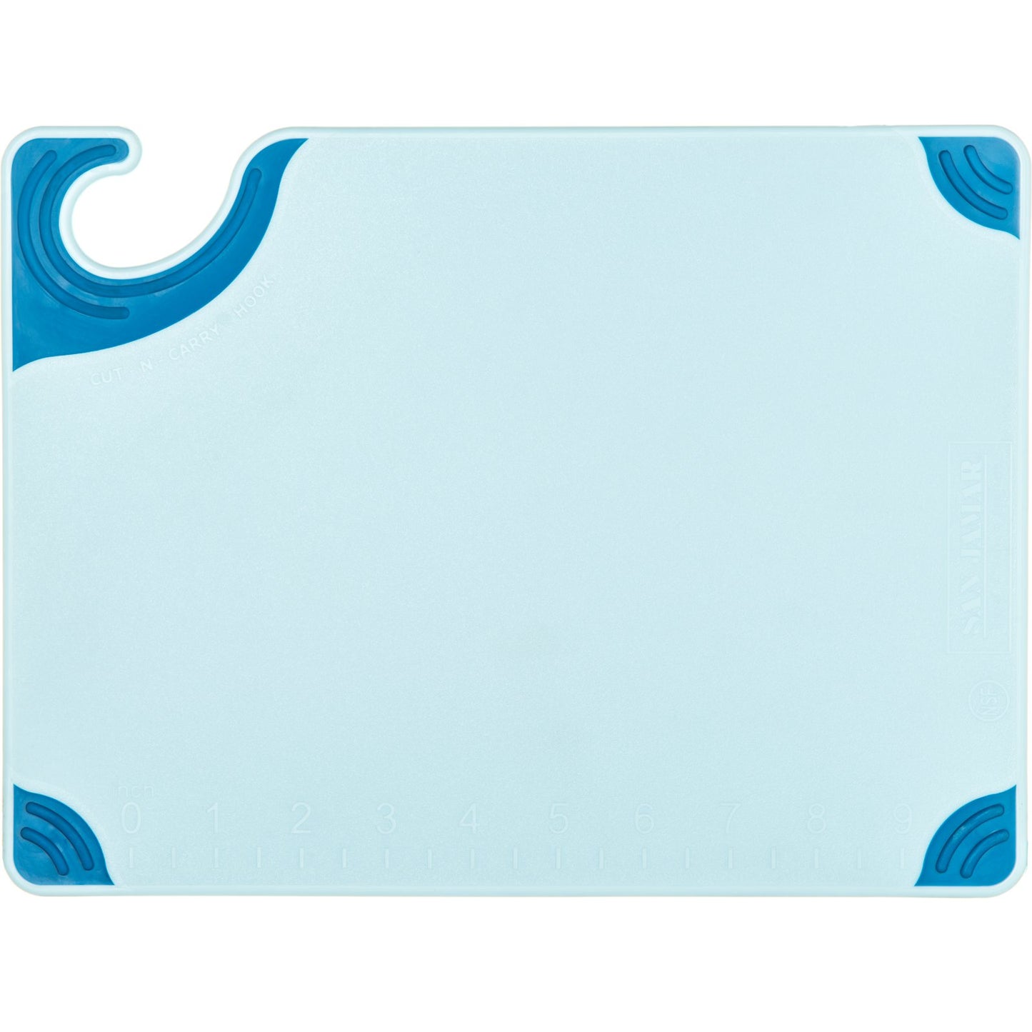 San Jamar CBG912BL 9" x 12" x 0.375" Blue Saf-T-Grip Cutting Board