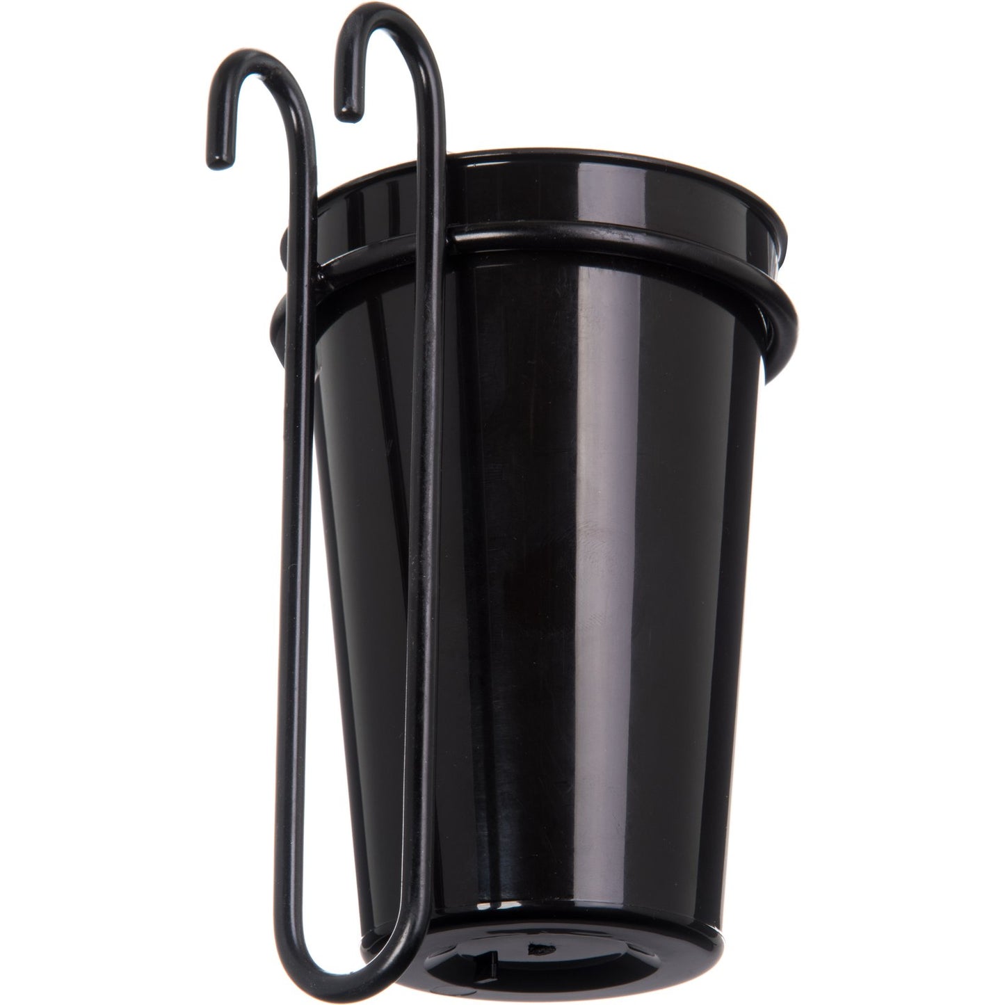 San Jamar C8500S Black Wireworks Cup and Caddy Straw Organizer