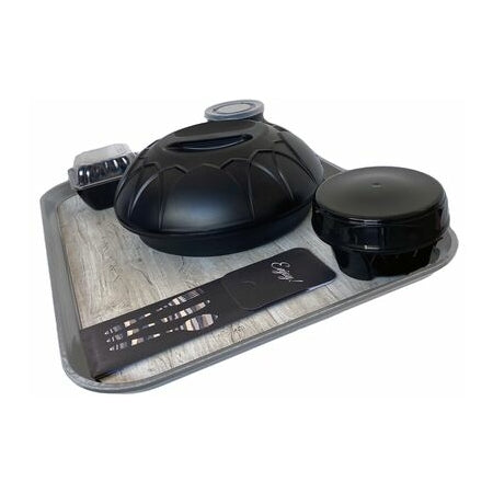 Carlisle DXSMC1520NSW44 15" x 20" Graphite Glasteel Woodgrain Non-Skid Tray
