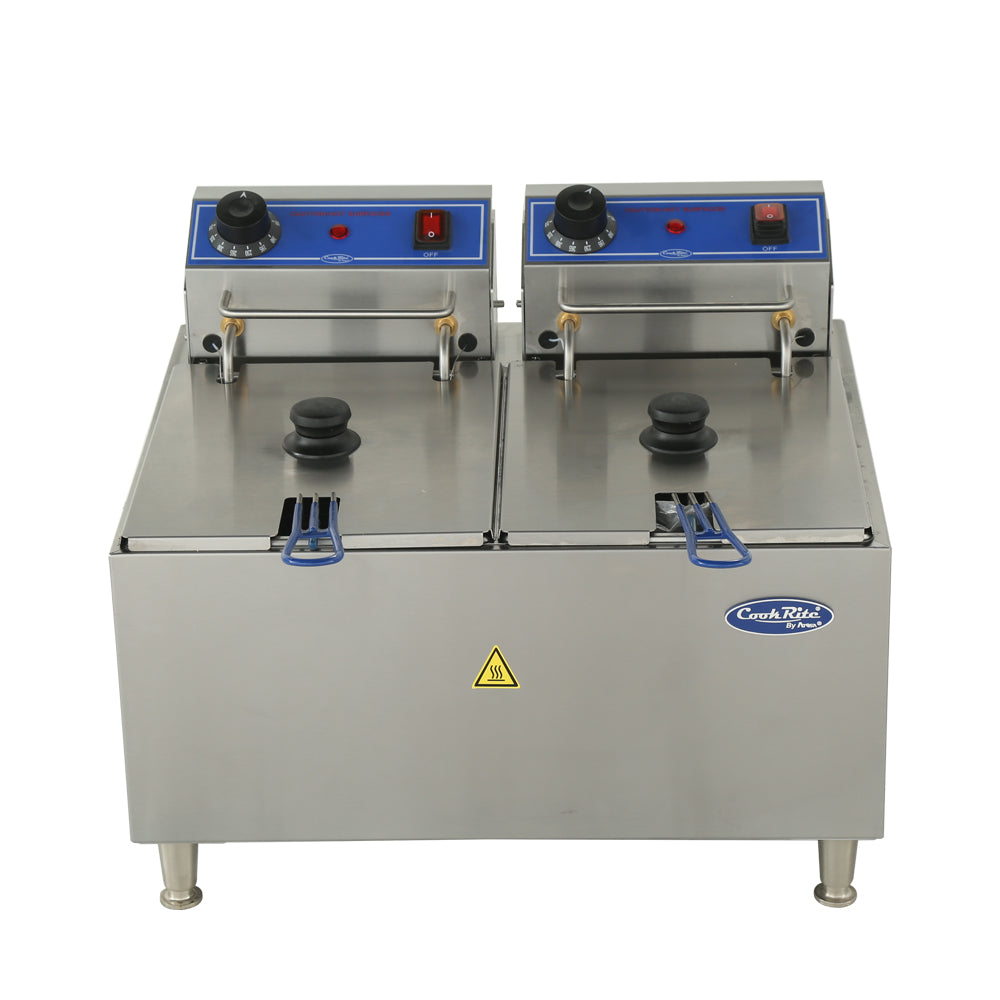 Atosa ACEF-32 32 lb Electric Countertop Fryer (Dual Tank)