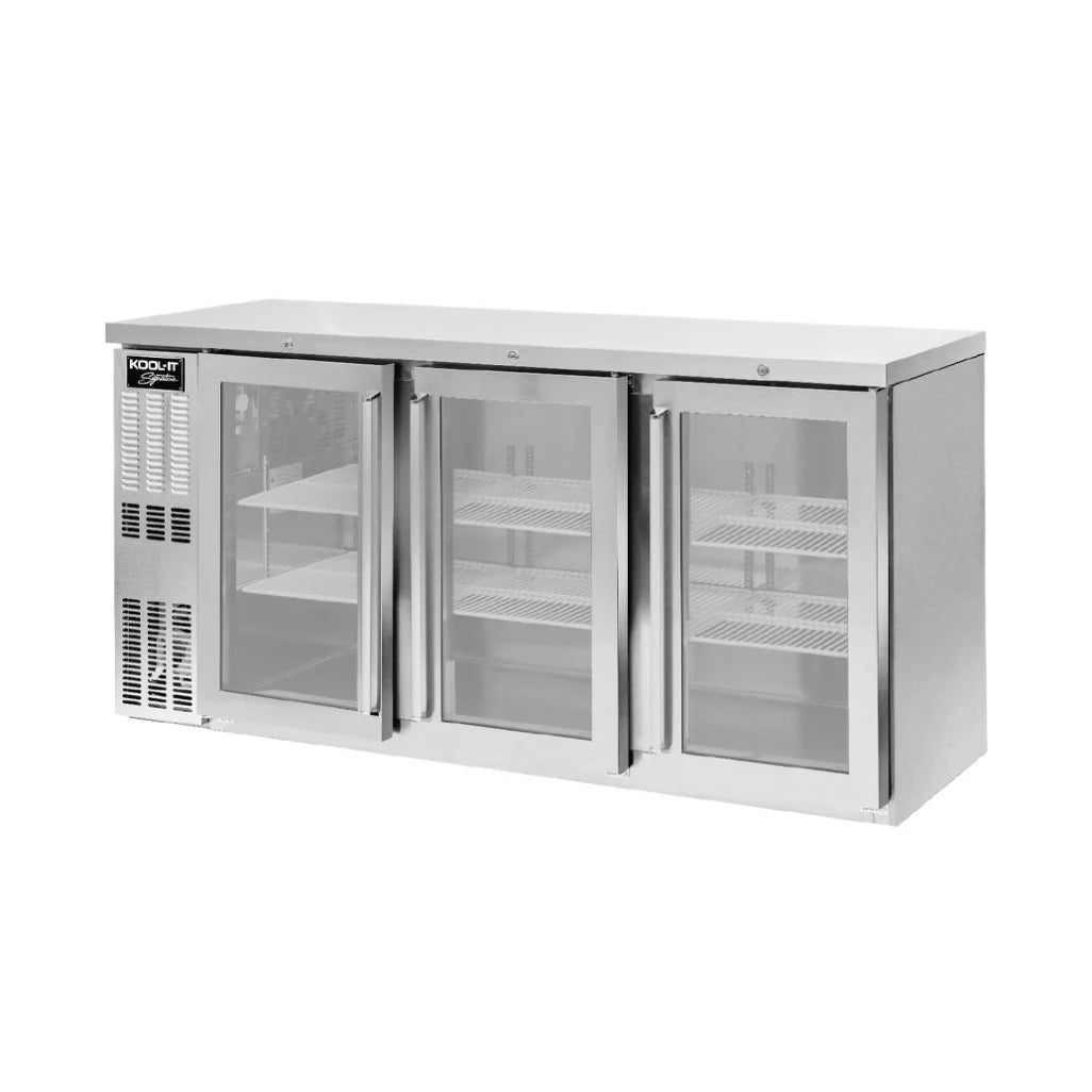 Kool-It KNB-72-3SG 72" Triple Glass Door Back Bar Cooler