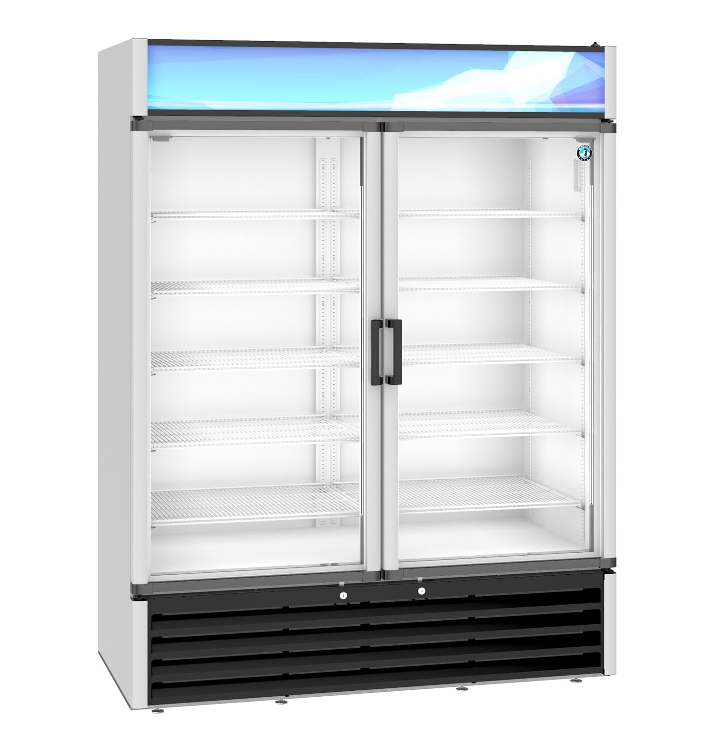 Hoshizaki RM-49-HC Two Section Glass Door Merchandiser Refrigerator