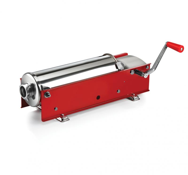 Omcan 13737 15 lb Elite Series Horizontal Two-Speed Gear-Driven Manual Sausage Stuffer