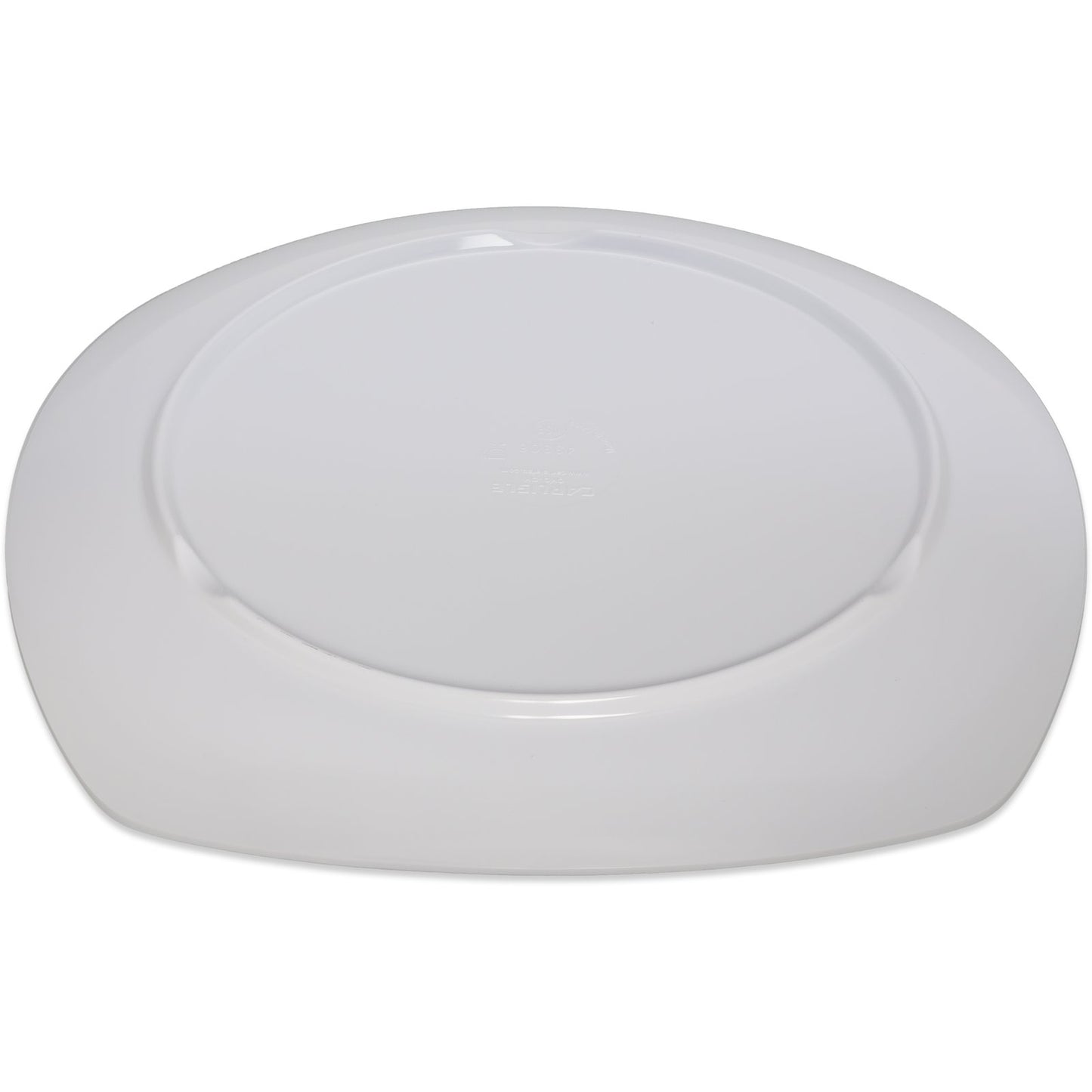 Carlisle 4330602 9.5" White Upturned Corner Square Melamine Medium Plate