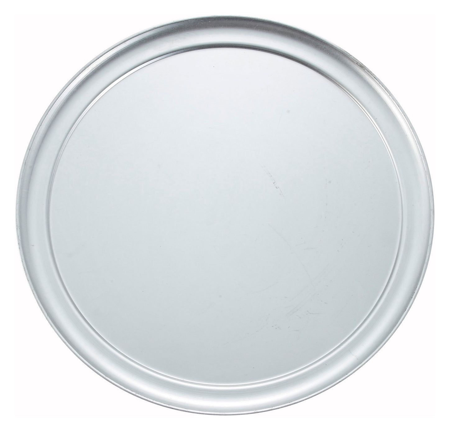 Winco APZT-16 16" Aluminum Wide Rim Pizza Tray