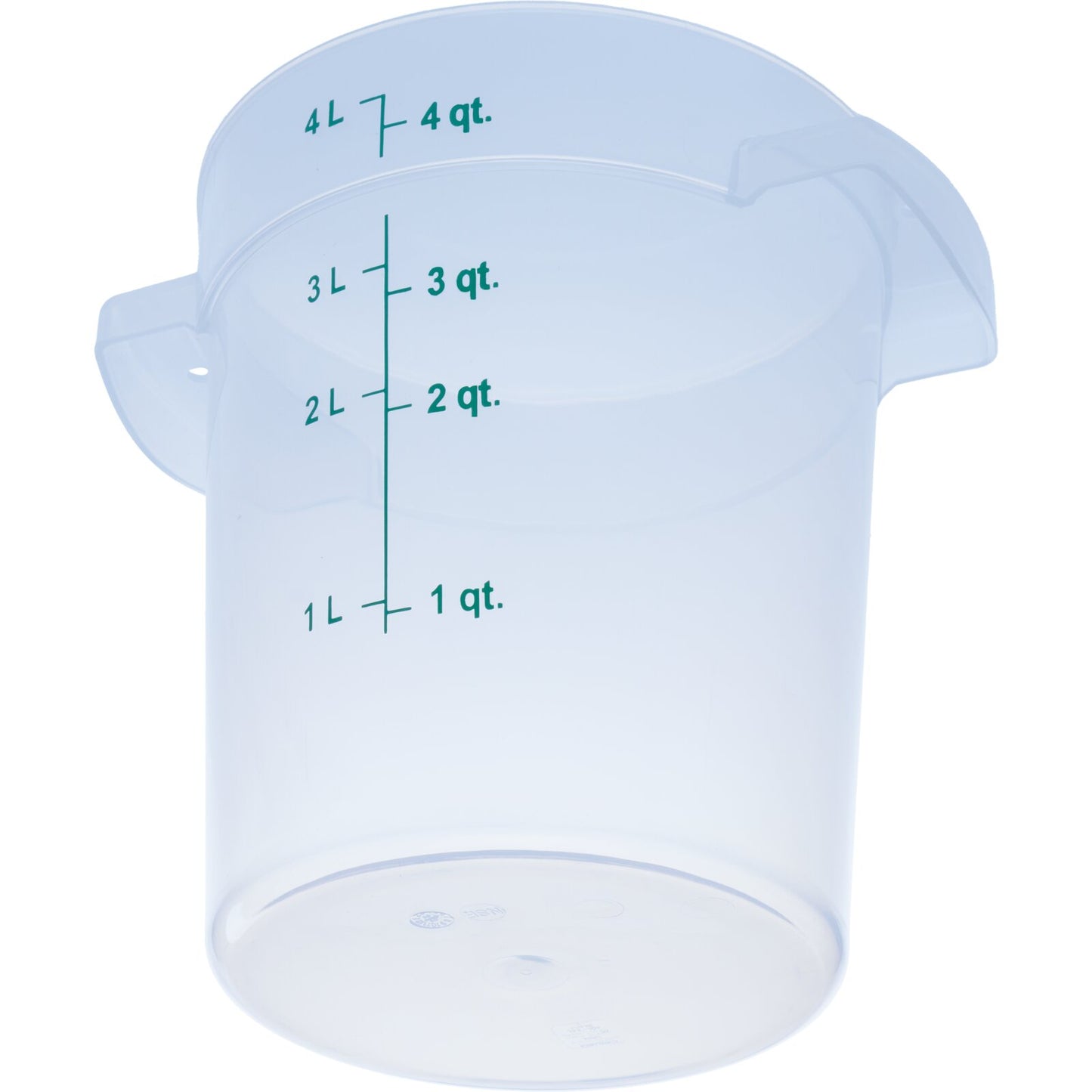 Carlisle 1096430 4 Qt Clear Round Polypropylene StorPlus Food Storage Container
