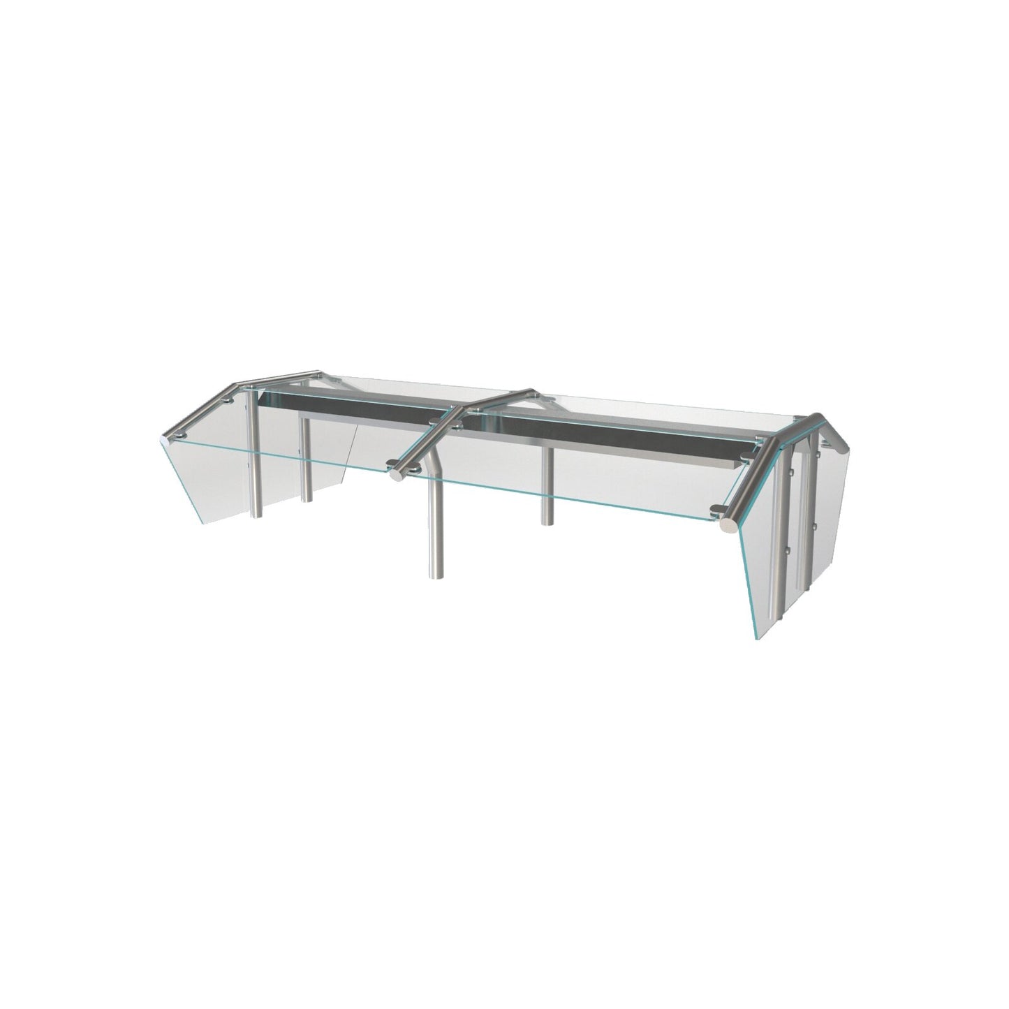 Dinex DXPBPGC3 3-Well DineXpress Classic Double-Sided Buffet Guard