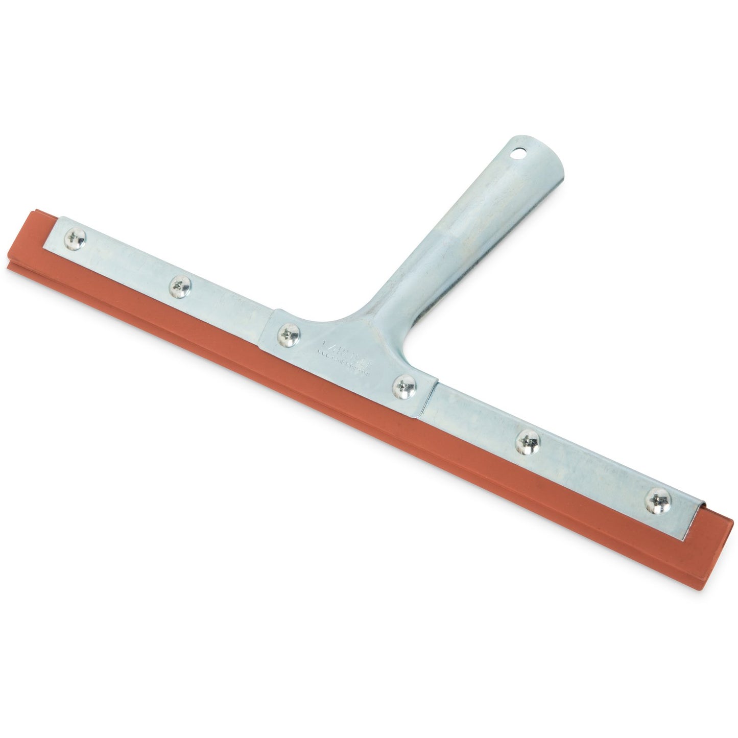 Carlisle 4102700 12" Red Professional Double-Blade Red-Gum Rubber Squeegee with Zinc Plated Steel Handle