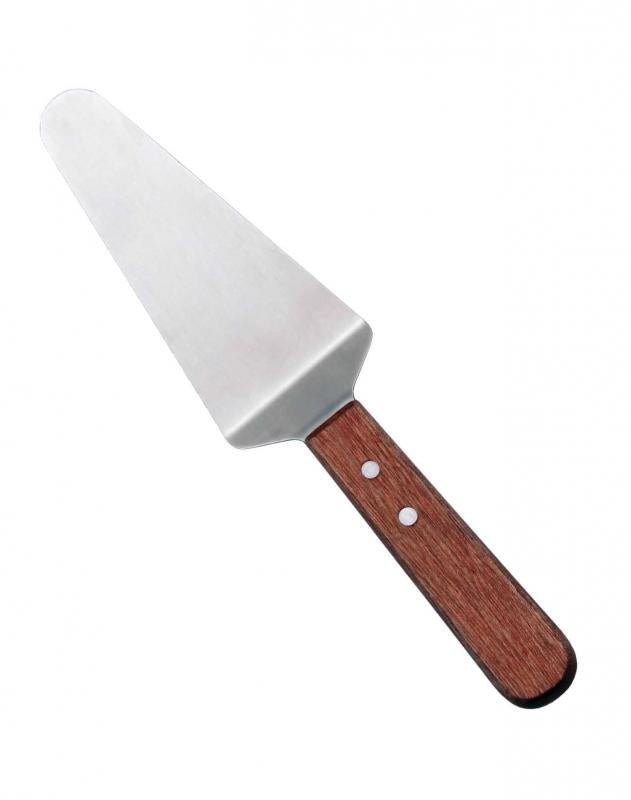 Omcan 80018 Wooden Handle Pie Server with 4 5/8" x 2 3/8" Blade