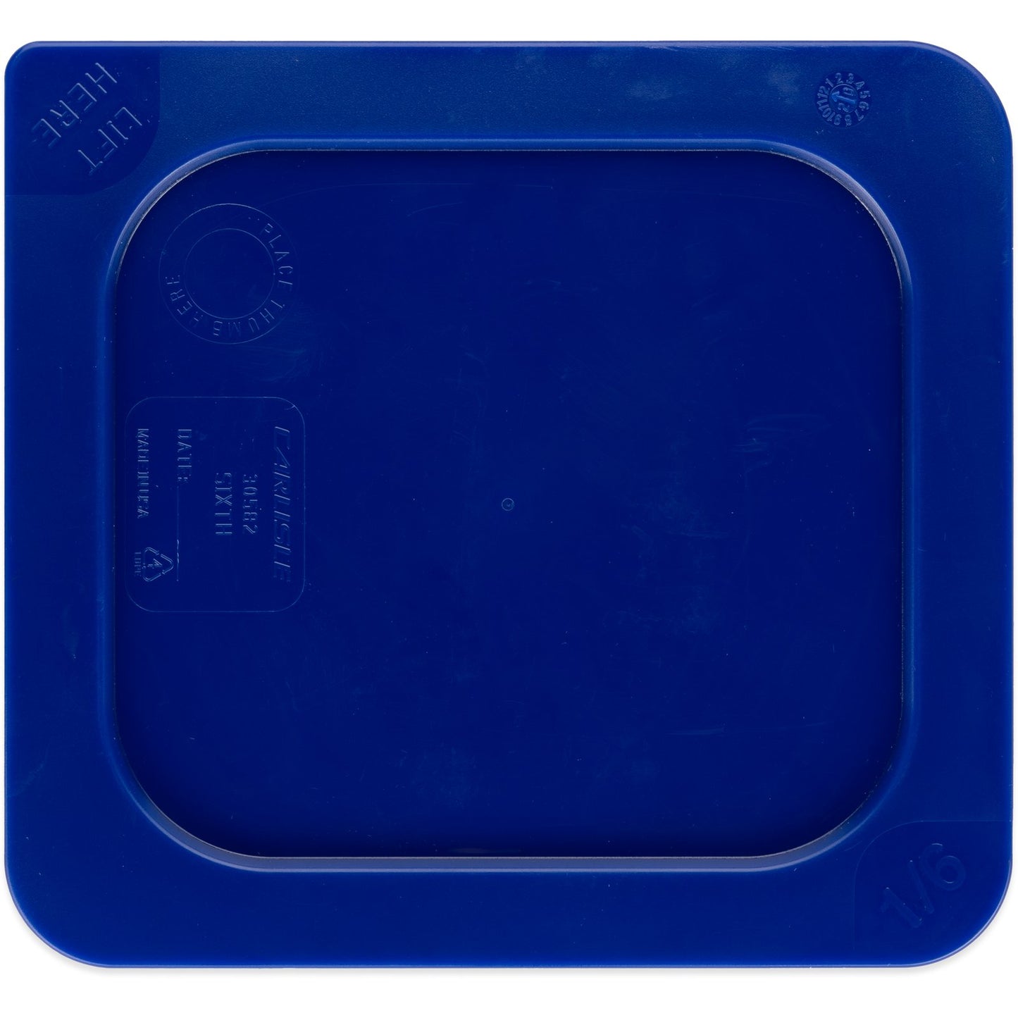 Carlisle 3058260 1/6 Size Dark Blue Polyethylene Smart Lids Food Pan Lid
