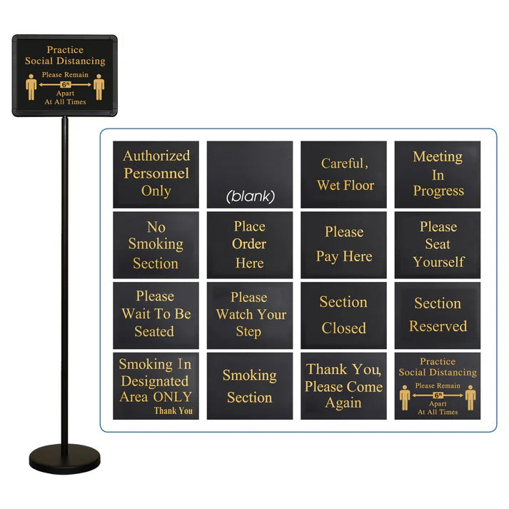 Winco HTS-60K 60" Hostess Sign w/ 15 Message Variations