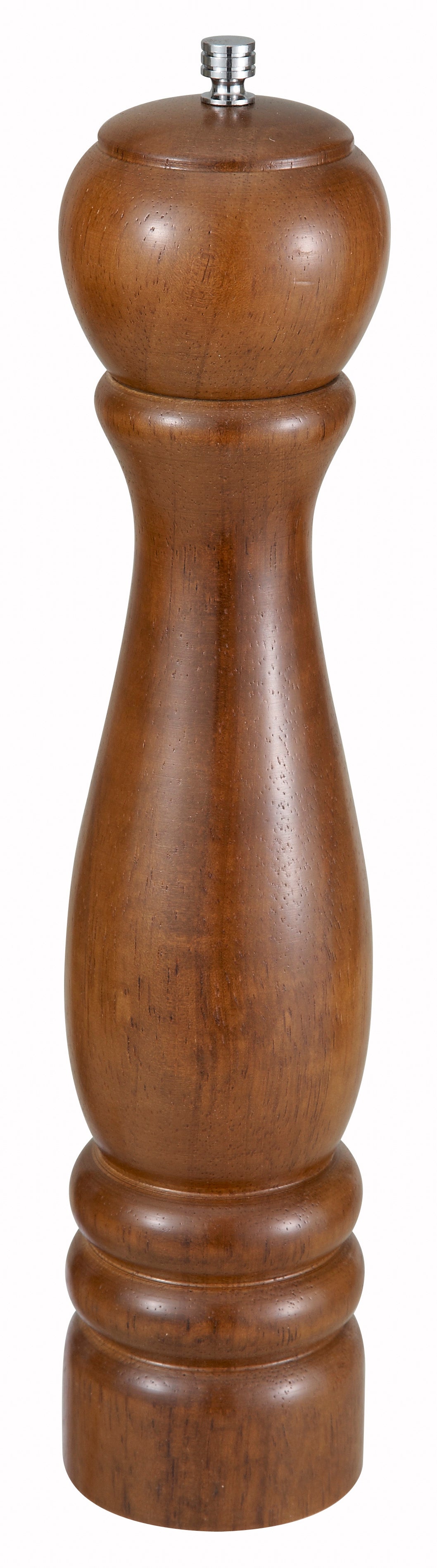 Winco WPM-12 12" Traditional Pepper Mill, Oak Finish